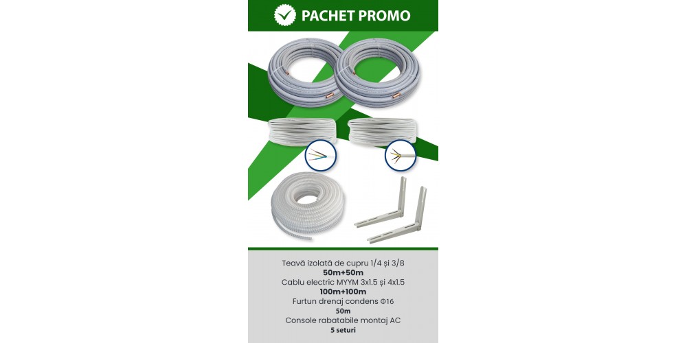 Pachet PROMO EXTRA materiale montaj Aer Conditionat